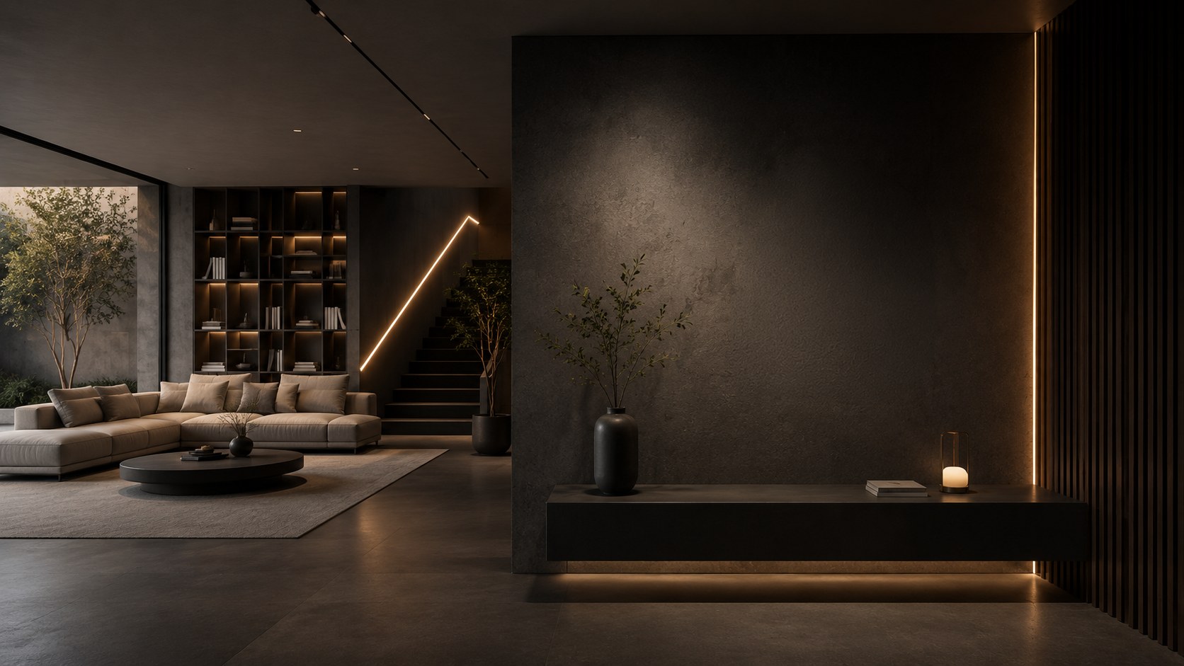 Interior residencial de alto padrão executado pela DEX Spaces